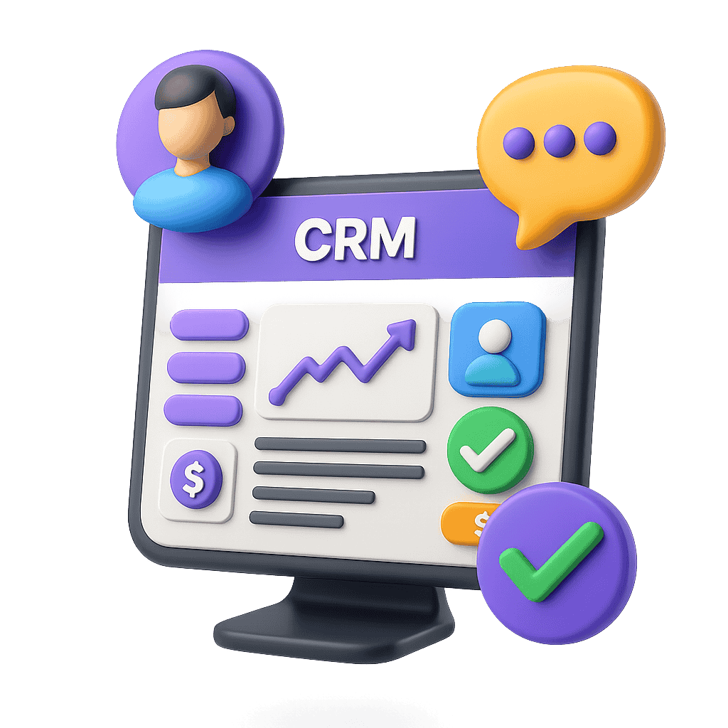 CRM dashboard illustration